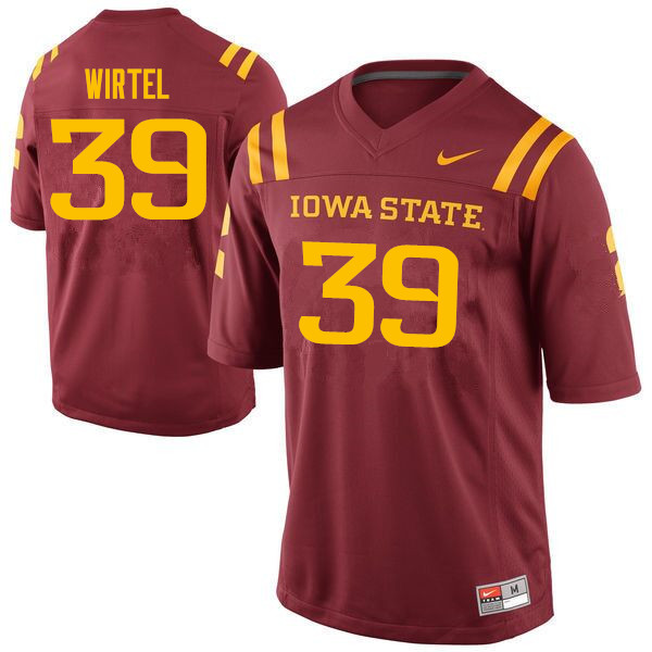 Iowa State Cyclones Men's #39 Steve Wirtel Nike NCAA Authentic Cardinal College Stitched Football Jersey HG42J44RO